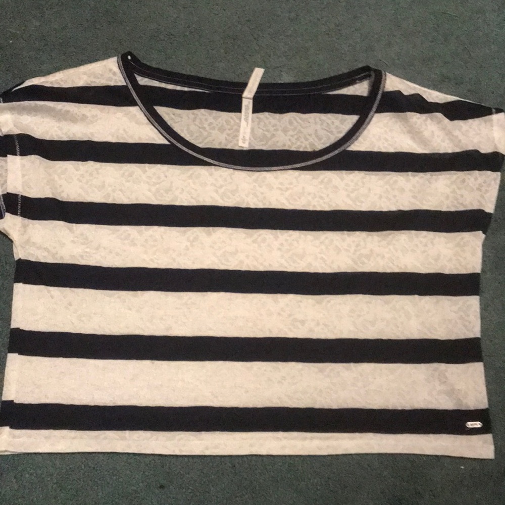 Aeropostale Navy lace Crop Top